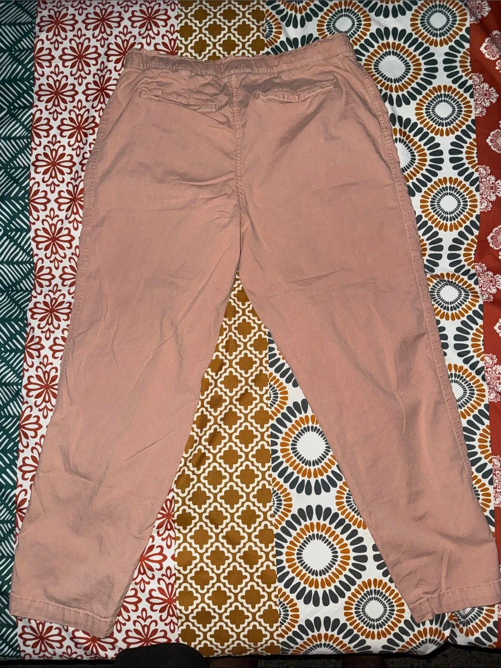 Sonoma Men's Dusty Pink Elastic-Waist Chinos